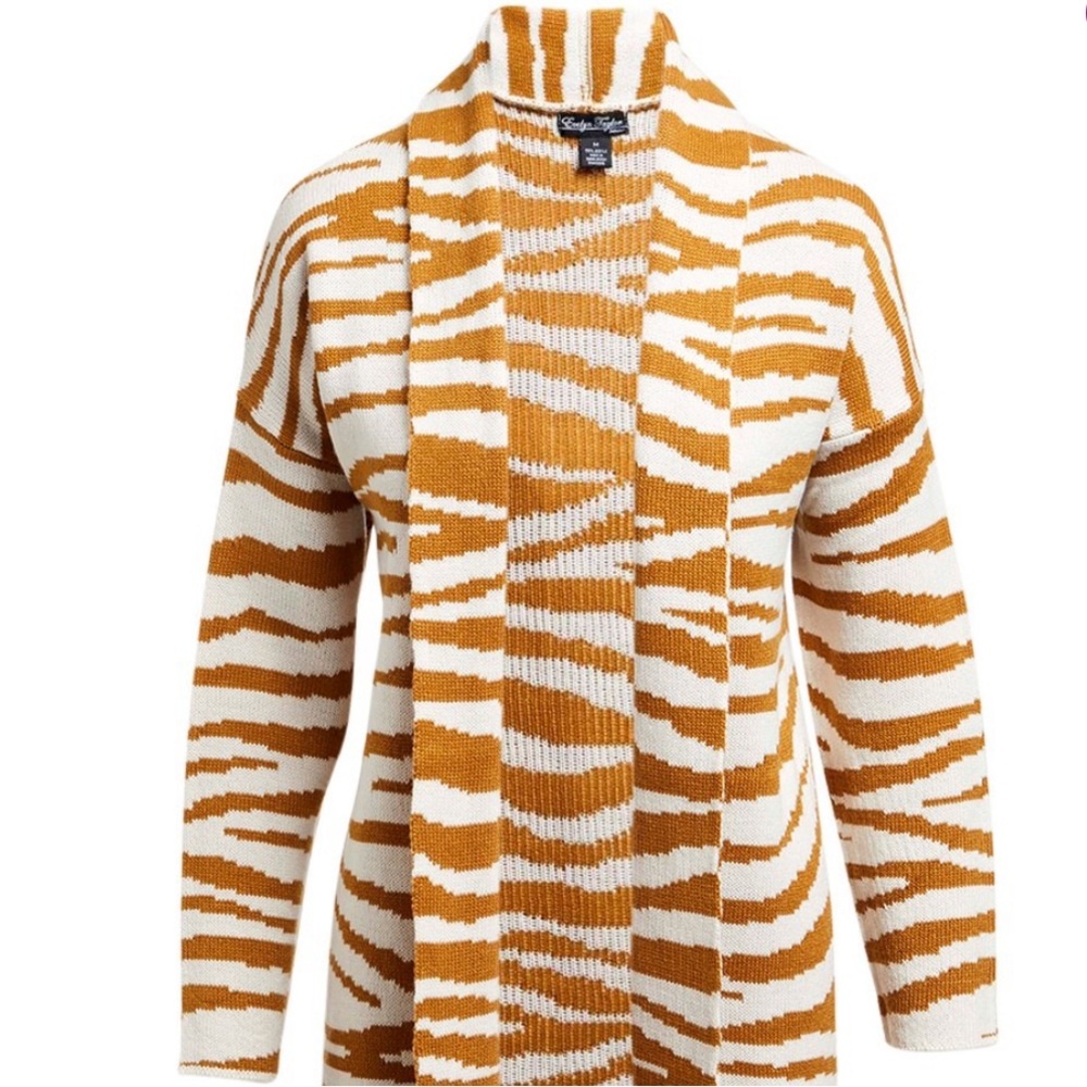 Stripe open cardigan